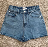 Princess Polly Mid-Rise Blue Denim Jean Shorts size 4 Photo 0