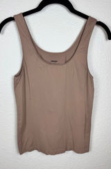 SKIMS Fits Everybody Scoop Neck‎ Tank Women L Clay Stretch Minimalist Lounge Photo 0
