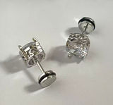 8mm CZ Stud Earrings for Men Women Streetwear Punk Hip Hop Unisex Style Photo 0
