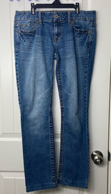 EUC Vintage Aeropostale women’s medium/light wash denim bayla skinny‎ jeans 9/10 Photo 0
