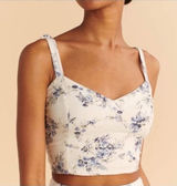 Abercrombie & Fitch Crop Top Women S Floral Sweetheart Cottage Festival Summer‎ Photo 0