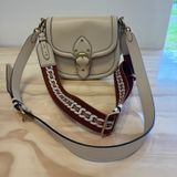 Coach Beat Saddle Bag Crossbody Ivory Leather 2 Straps Original & Guitar Photo 0
