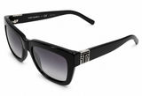 Tory Burch Sunglasses Square Black TY 7075 Silver Logo Grey Gradient Lens Photo 0
