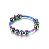 NEW Size 7 - bead anxiety ring, fidget ring gift for Christmas, multicolor fidget jewelry, stocking stuffer Photo 0