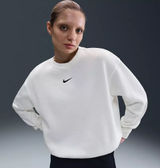 Nike Phoenix Fleece Over-Oversized Crewneck Sweatshirt Sail White Medium Photo 0