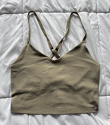 Offline by Aerie Real Me Strappy Back Sports Bra Green Womens Small Activewear Photo 0