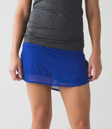 Lululemon Hotty Hot Skirt II Activewear Mesh Hem Sapphire Blue 6 Photo 0
