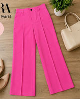 Zara the francoise Hot Pink Straight-Leg Trousers medium NWT Photo 0