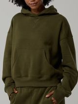 Aerie Cloud Fleece Classic Length Hoodie | Military Green Photo 0