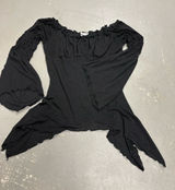 Rave Y2K Witchy Fairy Core Off Shoulders Mesh Black Blouse Womens Medium Photo 0