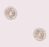NWT Rose Gold Bright Ideas Pave CZ Crystal Round Halo Stud Earrings Photo 0