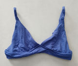 Blue Y2K Swim Resort Beach Vacation Grunge Tropical Goth Bikini Top Large Photo 0