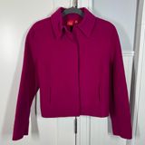 90’s Y2K Anne Klein Fuchsia Magenta Pink Wool Blazer Jacket Boiled Wool medium‎ Photo 0