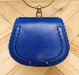 Chloé Nile Small Blue Leather Bracelet Handle Crossbody Bag Photo 0
