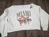 Hollister x Blue 84 Off Shoulder NWT University of Miami Sweatshirt Off-White M Photo 0