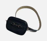Steve Madden Belt Bag Womens OS Black Horsebit Faux Leather Waist‎ Pack Chic Photo 0