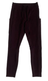 Alo Yoga Women XS‎ Plum Burgundy Cargo Pocket Drawstring Leggings Sweatpants Photo 0