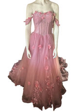 Warm Notices Quinceanera/Ball Gown Dusty Pink Size 8 NWT Photo 0