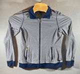 753 | Lauren Ralph Lauren Active Striped Full Zip Track Jacket Navy Womens Med Photo 0