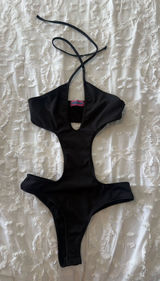 Edikted Going Out Cut Out Black Bodysuit Photo 0