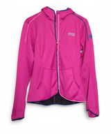 Women's Gore Bike Wear Pink & Black Hooded Cycling Jacket Size Lg Photo 0