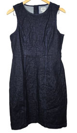 J. Crew Denim Sleeveless Sheath‎ Dress Dark Wash Indigo AK226 Size 10 Photo 0
