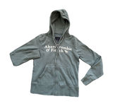 Abercrombie & Fitch Sweater Womens Small Steel Blue Full Zip Hoodie Long‎ Sleeve Photo 0
