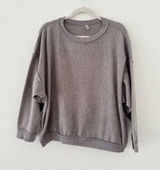 Free People Movement Cozy Fleece Oversized Pullover Sweatshirt Gray XS/S Photo 0