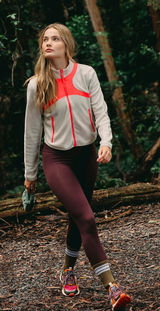 NWT‎ Free People In The Zone Zip Up Fleece XS Beige Pink Lightweight Outerwear Photo 0