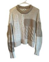 Aerie Neutral Chunky Sweater - Medium Photo 0