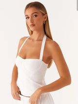 Peppermayo Exclusive - Cheryl Bustier Halter Top - White Photo 0