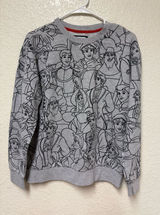 DISNEY Gray Disney Prince Characters Sweatshirt Size Medium Photo 0