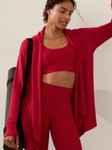 Athleta Pranayama Restore Wrap Cardigan Red Size XS Photo 0