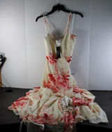Lulus Elegantly Inclined Cream and Coral Floral Print Wrap Maxi Dress Photo 0