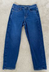 Dark Wash American Eagle Mom Jeans Stretch Photo 0