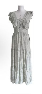 Lulus‎ Romance In Bloom Floral Ruffled Tiered Midi Dress Size Small Prairie Photo 0