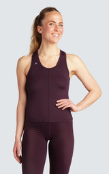 Planet Nusa Everyone Tank Deep Burgundy‎ Racerback Activewear Top Small Photo 0