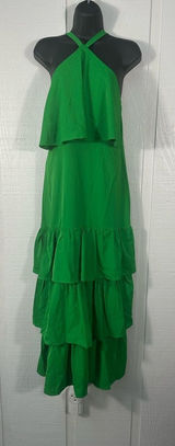 Misa Hylton for INC Green High Neck Spaghetti Strap Tiered Dress Size Small NWOT Photo 0