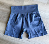 AYBL High-Waist Women's Shorts in Slate Blue Photo 0