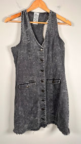 Sadie & Sage Denim Dress Womens Medium Gray Acid Wash Racerback Mini ADKR0123 Photo 0