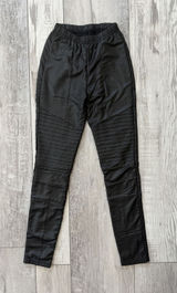 Revolve PLUSH Faux Leather Moto Grunge Scandi Minimal Fleece Lined Leggings xs Photo 0