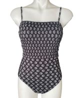 Old Navy black floral one piece swimsuit adjustable straps summer swimwear Photo 0