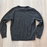 Quince Women Mongolian Cashmere Fisherman Crewneck Sweater Gray S Photo 0