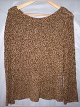 Lauren Ralph Lauren Sweater Medium Brown Cotton Knit Sweater Pullover Preppy Photo 0