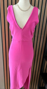 Abercrombie and fitch pink long dress with cut out up sexy size large NEW Photo 0