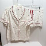 VICTORIA'S SECRET Short PJ SET Light Flannel Winter Wonderland Size Large NWT Photo 0