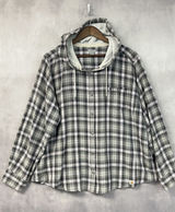 Carhartt Campton Womens Flannel Hooded Shirt XXL Plaid Snap Front Cabin Outdoor Photo 0