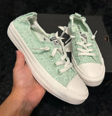 CONVERSE Chuck Taylor all star shoreline crochet green shoes sneakers sz 7 new Photo 0