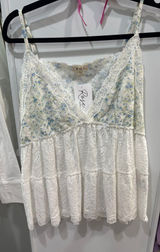 Eyelet floral babydoll top Photo 0