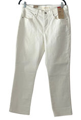Levi's Womens Classic Straight Ankle Jeans Size 12 White High Rise 5-Pocket Photo 0